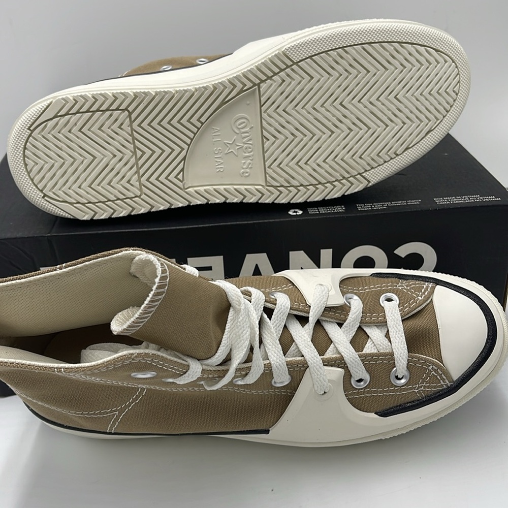 Converse Men’s CTAS CONSTRUCT HI ROASTED/BLACK/EGRET A03876C Platforms Sneakers - Picture 3 of 16